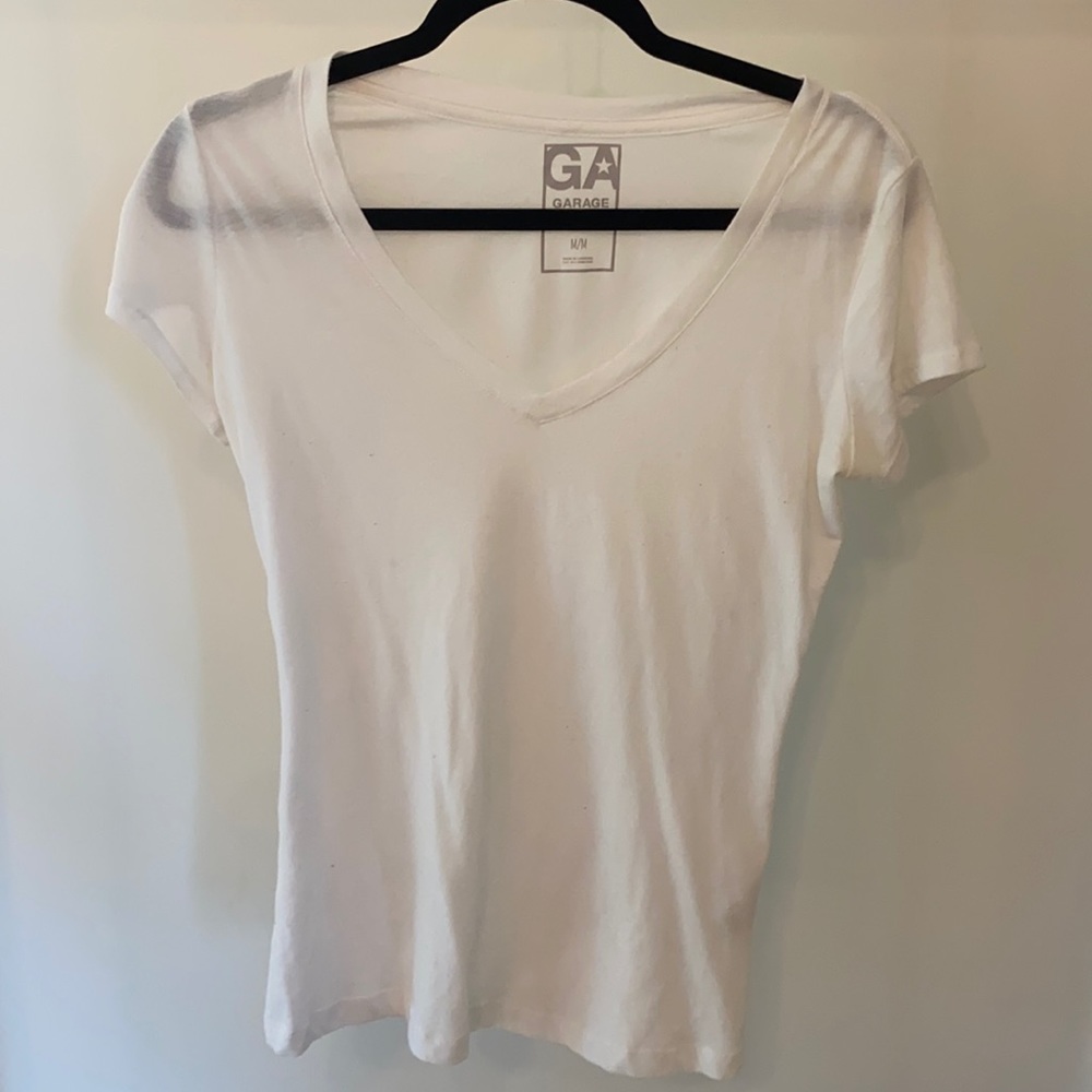 Garage short sleeve white tee
